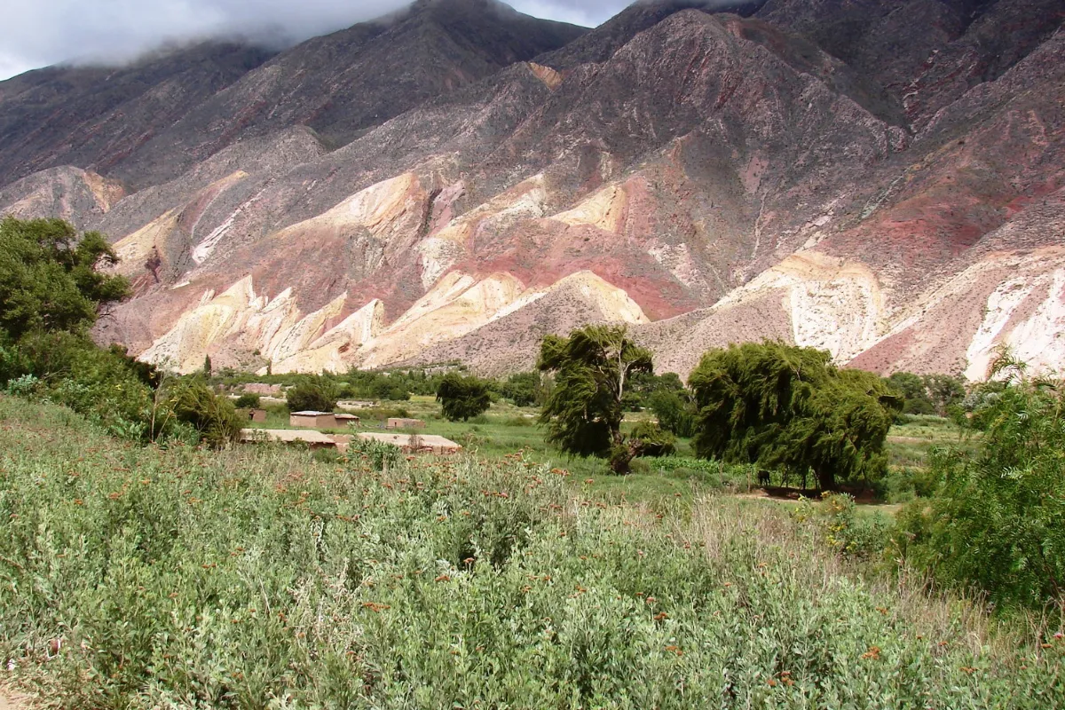 Paleta del Pintor e paisagem rural de Maimará, em Jujuy